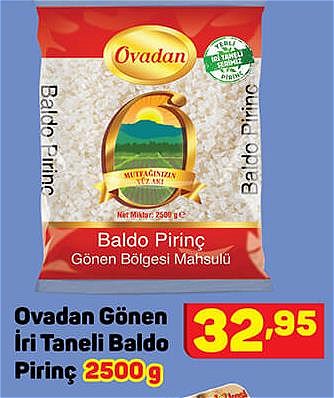 Ovadan Gönen İri Taneli Baldo Pirinç 2500 g image