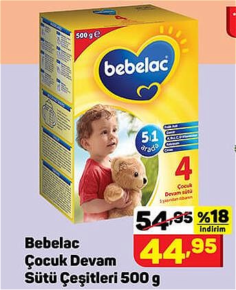 Bebelac Çocuk Devam Sütü Çeşitleri 500 g image