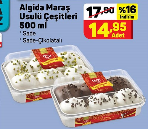 Algida Maraş Usulü Çeşitleri 500 ml image
