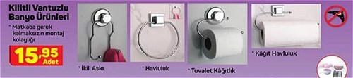Kilitli Vantuzlu Banyo Ürünleri image