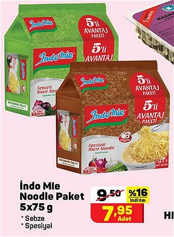 İndo Mie Noodle Paket 5x75 g image