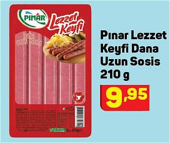 Pınar Lezzet Keyfi Dana Uzun Sosis 210 g image