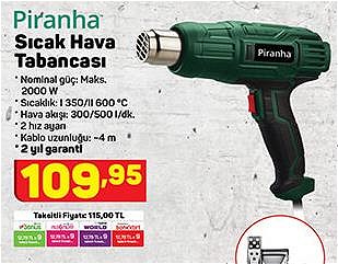 Piranha Sıcak Hava Tabancası 2000 W image