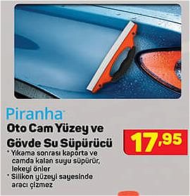 Piranha Oto Cam Yüzey ve Gövde Su Süpürücü image