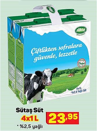 Sütaş Süt 4x1 L image