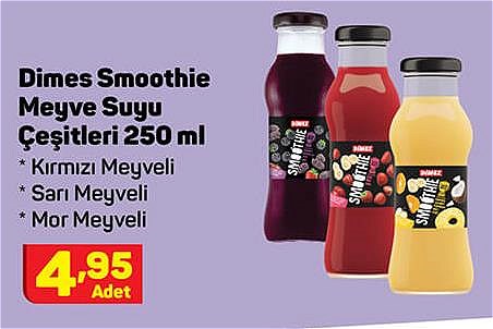 Dimes Smoothie Meyve Suyu Çeşitleri 250 ml image