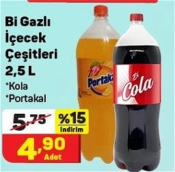 Bi Gazlı İçecek Çeşitleri 2,5 L image