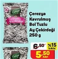 Çerezya Kavrulmuş Bol Tuzlu Ay Çekirdeği 250 g image