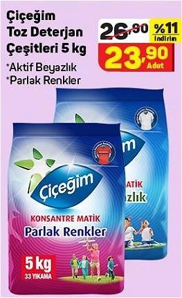 Çiçeğim Toz Deterjan Çeşitleri 5 kg image