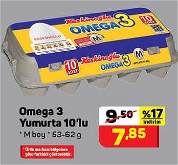 Omega 3 Yumurta 10'lu M boy 53-62 g image