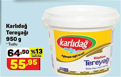 Karlıdağ Tereyağı 950 g Tuzlu image