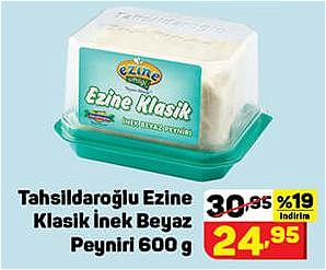 Tahsildaroğlu Ezine Klasik İnek Beyaz Peyniri 600 g image