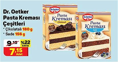 Dr. Oetker Pasta Kreması Çeşitleri image