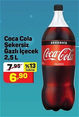 Coca Cola Şekersiz Gazlı İçecek 2,5 L image