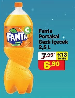 Fanta Portakal Gazlı İçecek 2,5 L image