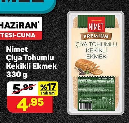 Nimet Çiya Tohumlu Kekikli Ekmek 330 g image