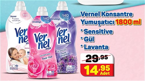 Vernel Konsantre Yumuşatıcı 1800 ml image