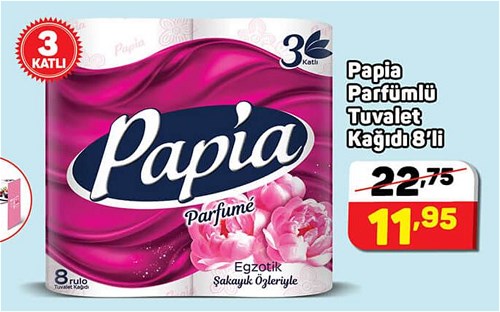 Papia Parfümlü Tuvalet Kağıdı 8'li image