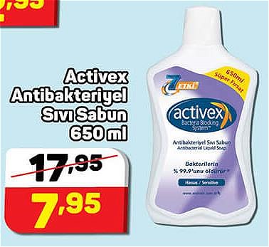 Activex Antibakteriyel Sıvı Sabun 650 ml image