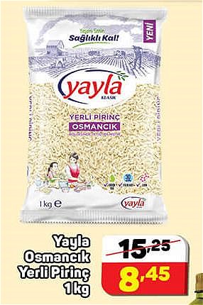 Yayla Osmancık Yerli Pirinç 1 kg image