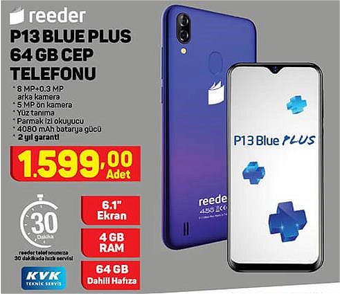 Reeder P13 Blue Plus 64 GB Cep Telefonu image