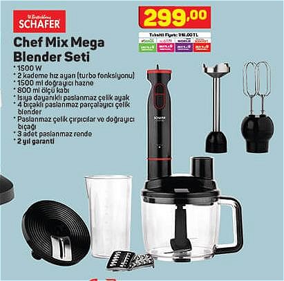 Schafer Chef Mix El Blender Seti 1500 W image