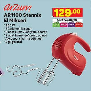 Arzum AR1100 Starmix El Mikseri 300 W image