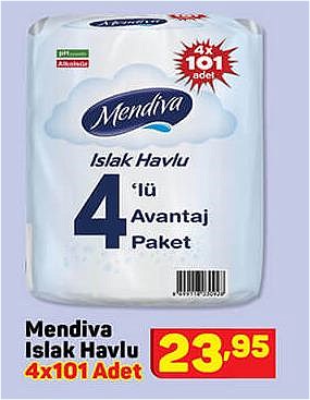 Mendiva Islak Havlu 4x101 Adet image