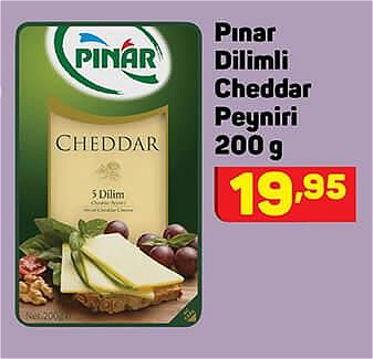 Pınar Dilimli Cheddar Peyniri 200 g image