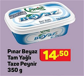 Pınar Beyaz Tam Yağlı Taze Peynir 350 g image