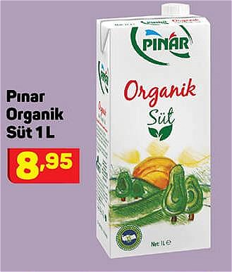 Pınar Organik Süt 1 L image