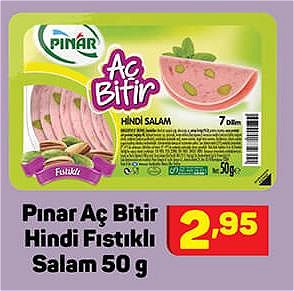 Pınar Aç Bitir Hindi Fıstıklı Salam 50 g image