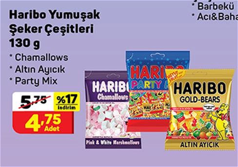 Haribo Yumuşak Şeker Çeşitleri 130 g image