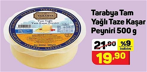 Tarabya Tam Yağlı Taze Kaşar Peyniri 500 g image