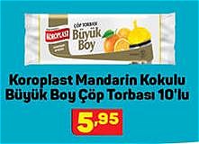 Koroplast Mandarin Kokulu Büyük Boy Çöp Torbası 10'lu image