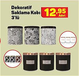 Dekoratif Saklama Kabı 3'lü image