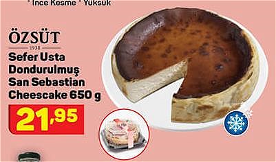 Özsüt Sefer Usta Dondurulmuş San Sebastian Cheescake 650 g image