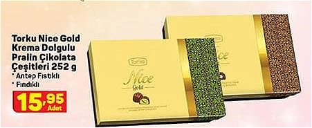 Torku Nice Gold Krema Dolgulu Pralin Çikolata Çeşitleri 252 g image