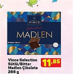 Vince Selection Sütlü/Bitter Madlen Çikolata 288 g image