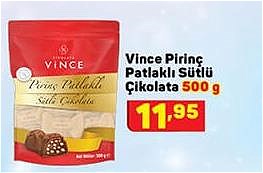 Vince Pirinç Patlaklı Sütlü Çikolata 500 g image