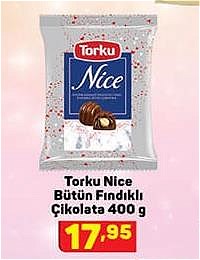 Torku Nice Bütün Fındıklı Çikolata 400 g image