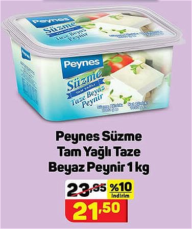 Peynes Süzme Tam Yağlı Taze Beyaz Peynir 1 kg image