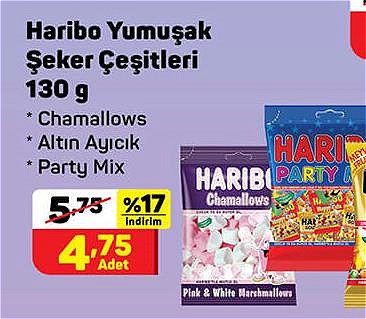 Haribo Yumuşak Şeker Çeşitleri 130 g image