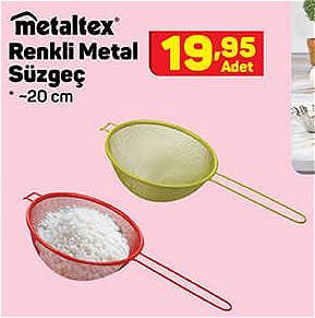 Metaltex Renkli Metal Süzgeç 20 cm image