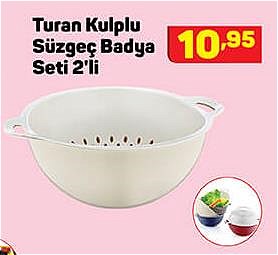Turan Kulplu Süzgeç Badya Seti 2'li image
