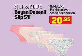 Silk&Blue Bayan Desenli Slip 5'li image