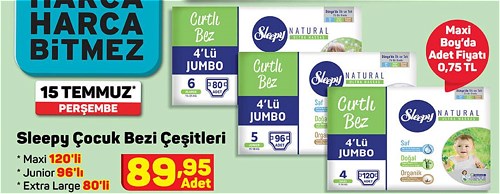 Sleepy Çocuk Bezi Çeşitleri image