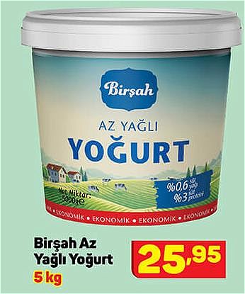 Birşah Az Yağlı Yoğurt 5 kg image