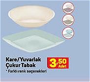 Kare/Yuvarlak Çukur Tabak image