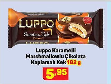 Luppo Karamelli Marshmallowlu Çikolata Kaplamalı Kek 182 g image